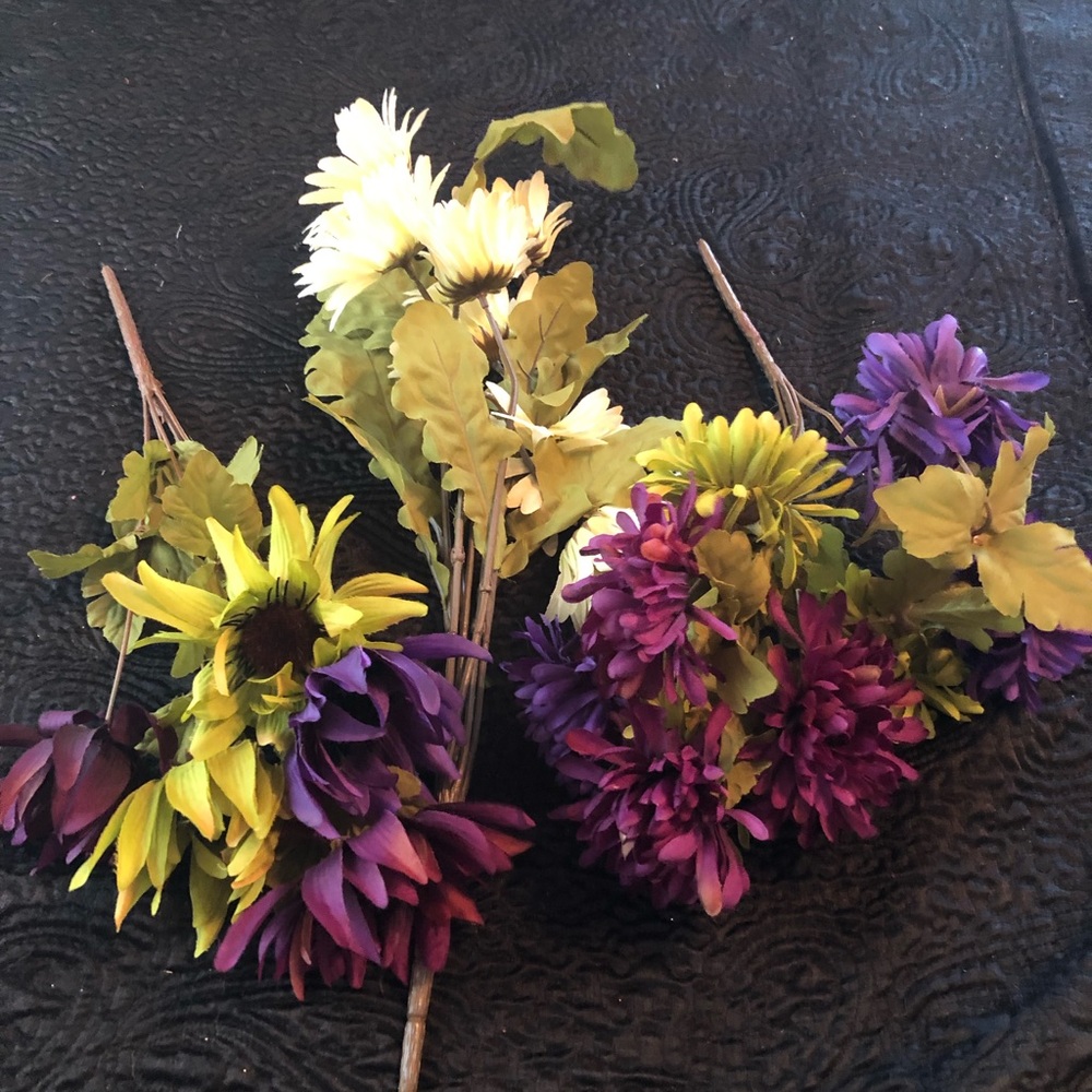Faux Flowers Fall Halloween